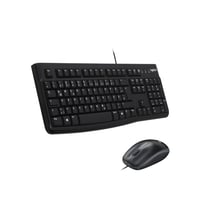 Set tastatură și mouse cu fir Logitech MK120, USB, mouse optic, layout QWERTZ, compatibil cu PC și laptop, negru 1