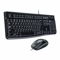 Káblová súprava klávesnice a myši Logitech MK120, USB, pre PC a notebooky s Windows, optická myš, čierna 1