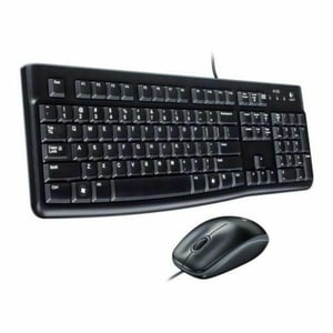Logitech MK120 žičana tipkovnica i miš set, USB, za Windows PC i prijenosna računala, optički miš, crna