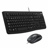 Káblová súprava klávesnice a myši Logitech MK120, USB, pre PC a notebooky s Windows, optická myš, čierna 8