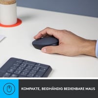 Logitech MK235 Vezeték nélküli Billentyűzet és Egér Szett, 2,4 GHz, Unifying Nano USB, 15 FN gomb, QWERTZ kiosztás, PC/Laptop, Szürke 2