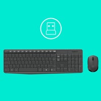 Bezdrôtová súprava klávesnice a myši Logitech MK235 pre Windows PC, 2,4 GHz, Unifying Nano USB prijímač, dosah 10 m, výdrž batérie 3 roky 4