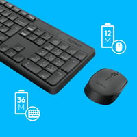 Bezdrôtová súprava klávesnice a myši Logitech MK235 pre Windows PC, 2,4 GHz, Unifying Nano USB prijímač, dosah 10 m, výdrž batérie 3 roky 3