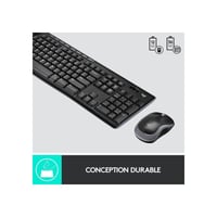 Bezdrôtová súprava klávesnice a myši Logitech MK270, 2,4 GHz USB nano prijímač, francúzske rozloženie AZERTY, 2-ročná výdrž batérie, Windows, čierna 5