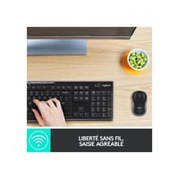 Bezdrôtová súprava klávesnice a myši Logitech MK270, 2,4 GHz USB nano prijímač, francúzske rozloženie AZERTY, 2-ročná výdrž batérie, Windows, čierna 2