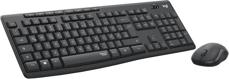 Bezdrôtová súprava klávesnice a myši Logitech MK270, 2,4 GHz, nano USB prijímač, Windows a ChromeOS, nemecké rozloženie QWERTZ, čierna