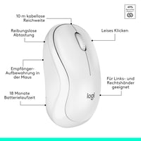 Bezdrôtová súprava klávesnice a myši Logitech MK295 Silent Touch, nano USB prijímač, rozloženie QWERTZ, biela 10