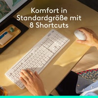 Bezdrôtová súprava klávesnice a myši Logitech MK295 Silent Touch, nano USB prijímač, rozloženie QWERTZ, biela 5