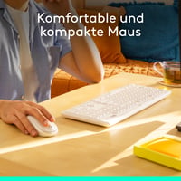 Bezdrôtová súprava klávesnice a myši Logitech MK295 Silent Touch, nano USB prijímač, rozloženie QWERTZ, biela 6