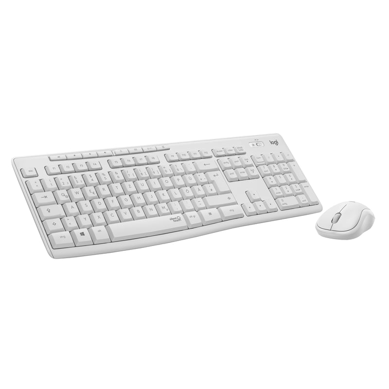 Bezdrôtová súprava klávesnice a myši Logitech MK295 Silent Touch, nano USB prijímač, rozloženie QWERTZ, biela