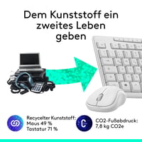 Bezdrôtová súprava klávesnice a myši Logitech MK295 Silent Touch, nano USB prijímač, rozloženie QWERTZ, biela 7
