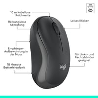 Logitech MK295 bezdrôtová súprava klávesnice a myši, technológia SilentTouch, nano USB prijímač, rozloženie QWERTZ, čierna 9