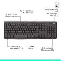 Logitech MK295 bezdrôtová súprava klávesnice a myši, technológia SilentTouch, nano USB prijímač, rozloženie QWERTZ, čierna 8