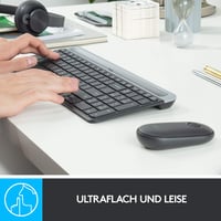 Bezdrôtová súprava klávesnice a myši Logitech MK470 Slim Combo, 2,4 GHz, dosah 10 m, USB nano prijímač, PC/notebook, čierna/grafitová 3