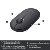 Bezdrôtová súprava klávesnice a myši Logitech MK470 Slim Combo, 2,4 GHz, dosah 10 m, USB nano prijímač, PC/notebook, čierna/grafitová 7