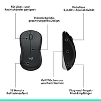 Set tastatură și mouse wireless Logitech MK540 Advanced, 2.4 GHz, receptor USB Unifying, Windows și ChromeOS, layout QWERTZ 8