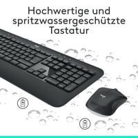 Set tastatură și mouse wireless Logitech MK540 Advanced, 2.4 GHz, receptor USB Unifying, Windows și ChromeOS, layout QWERTZ 4