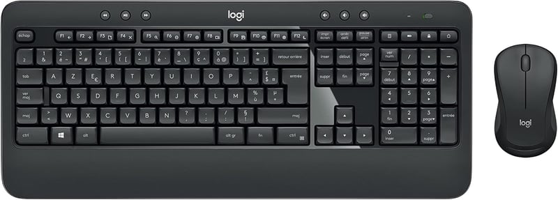 Logitech MK540 Vezeték nélküli Billentyűzet és Egér Szett, 2.4 GHz, USB Receiver, Francia AZERTY - AZERTY French Layout