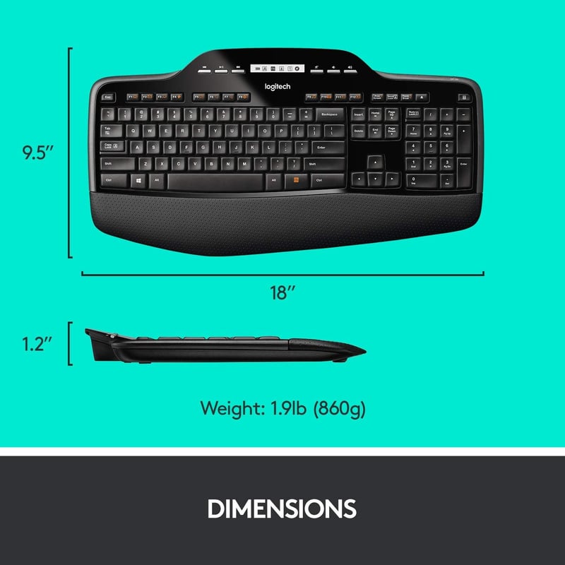 Logitech MK710 Vezeték nélküli billentyűzet és egér szett, USB vevővel, 3 év akkumulátor