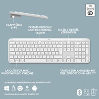 Bezdrôtová súprava klávesnice a myši Logitech MK950 Signature Slim – biela 10