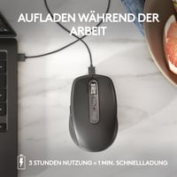 Logitech MX Anywhere 3S kompakt vezeték nélküli egér, 8K DPI, Bluetooth, USB-C - grafit 8