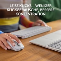Kompaktná bezdrôtová myš Logitech MX Anywhere 3S, rýchle rolovanie, 8K DPI, Bluetooth, USB-C, Windows, Mac, Linux – svetlosivá 4