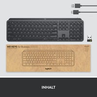 Bezdrôtová klávesnica Logitech MX Keys for Business s podsvietením, tichými klávesmi, Logi Bolt, Bluetooth, nabíjateľná, QWERTZ 10