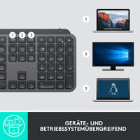 Bezdrôtová klávesnica Logitech MX Keys for Business s podsvietením, tichými klávesmi, Logi Bolt, Bluetooth, nabíjateľná, QWERTZ 3
