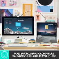 Bezdrôtová klávesnica Logitech MX Keys Mini, francúzska AZERTY, kompaktná, Bluetooth, USB-C, podsvietenie, kompatibilná s macOS, iOS a Windows 5