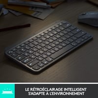Bezdrôtová klávesnica Logitech MX Keys Mini, francúzska AZERTY, kompaktná, Bluetooth, USB-C, podsvietenie, kompatibilná s macOS, iOS a Windows 4