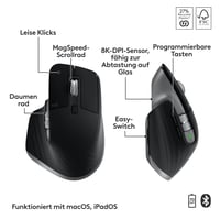 Set tastatură și mouse wireless Logitech MX Keys S Combo pentru Mac 6