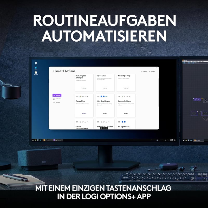 Logitech MX Keys S Combo Wireless Billentyűzet és Egér Grafitszürke QWERTZ - + Mouse, graphitegray