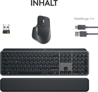 Logitech MX Keys S Combo Wireless Billentyűzet és Egér Grafitszürke QWERTZ - + Mouse, graphitegray 9