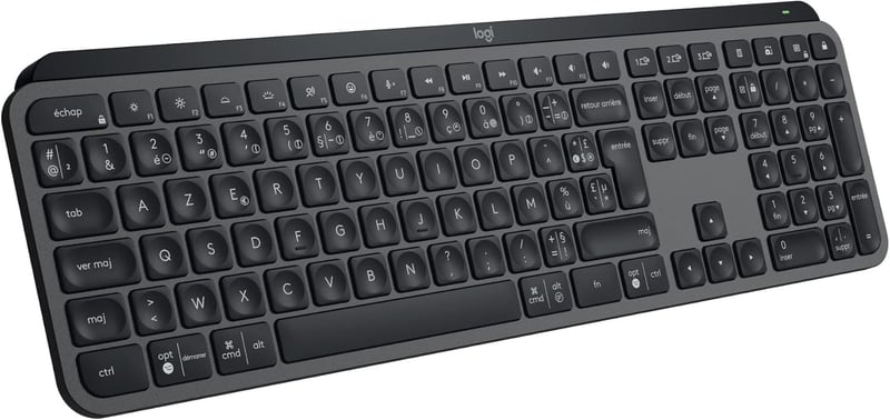 Bezdrôtová klávesnica Logitech MX Keys S – francúzske rozloženie AZERTY, grafitovo sivá, s podsvietením