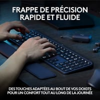 Bezdrôtová klávesnica Logitech MX Keys S – francúzske rozloženie AZERTY, grafitovo sivá, s podsvietením 3