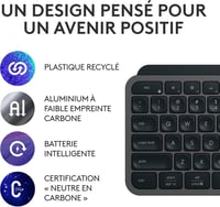 Bezdrôtová klávesnica Logitech MX Keys S – francúzske rozloženie AZERTY, grafitovo sivá, s podsvietením 6