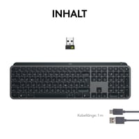 Bezdrôtová klávesnica Logitech MX Keys S, grafitovo sivá, podsvietená, Bluetooth, USB-C, QWERTZ, kompatibilná s Windows, Mac, Linux 9