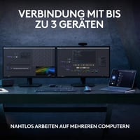 Bezdrôtová klávesnica Logitech MX Keys S, grafitovo sivá, podsvietená, Bluetooth, USB-C, QWERTZ, kompatibilná s Windows, Mac, Linux 10