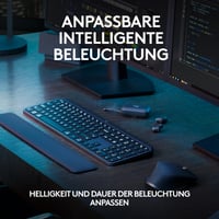 Bezdrôtová klávesnica Logitech MX Keys S, grafitovo sivá, podsvietená, Bluetooth, USB-C, QWERTZ, kompatibilná s Windows, Mac, Linux 4