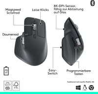 Logitech MX Master 3S 2025 Bluetooth vezeték nélküli egér, 8K DPI - grafit 6