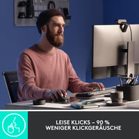 Bezdrôtová myš Logitech MX Master 3S – 8K DPI, ultrarýchle rolovanie, tiché klikanie, USB-C, Bluetooth, Windows, Linux – svetlosivá 3