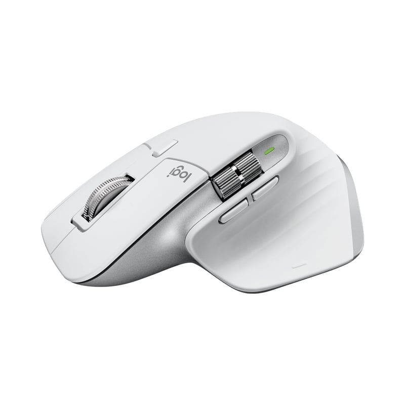 Bezdrôtová myš Logitech MX Master 3S – 8K DPI, ultrarýchle rolovanie, tiché klikanie, USB-C, Bluetooth, Windows, Linux – svetlosivá
