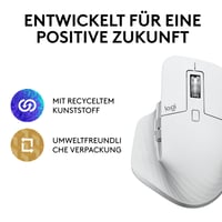 Bezdrôtová myš Logitech MX Master 3S – 8K DPI, ultrarýchle rolovanie, tiché klikanie, USB-C, Bluetooth, Windows, Linux – svetlosivá 7