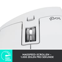 Bezdrôtová myš Logitech MX Master 3S – 8K DPI, ultrarýchle rolovanie, tiché klikanie, USB-C, Bluetooth, Windows, Linux – svetlosivá 5