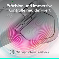 Ergonomická bezdrôtová myš Logitech MX Master 4, haptická odozva, nabíjanie cez USB-C, Bluetooth, Windows/macOS – svetlosivá 2