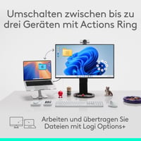 Ergonomická bezdrôtová myš Logitech MX Master 4, haptická odozva, nabíjanie cez USB-C, Bluetooth, Windows/macOS – svetlosivá 10