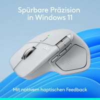 Ergonomická bezdrôtová myš Logitech MX Master 4, haptická odozva, nabíjanie cez USB-C, Bluetooth, Windows/macOS – svetlosivá 4