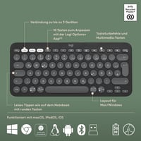 Logitech Pebble 2 Combo vezeték nélküli billentyűzet és egér, QWERTZ - fehér 7