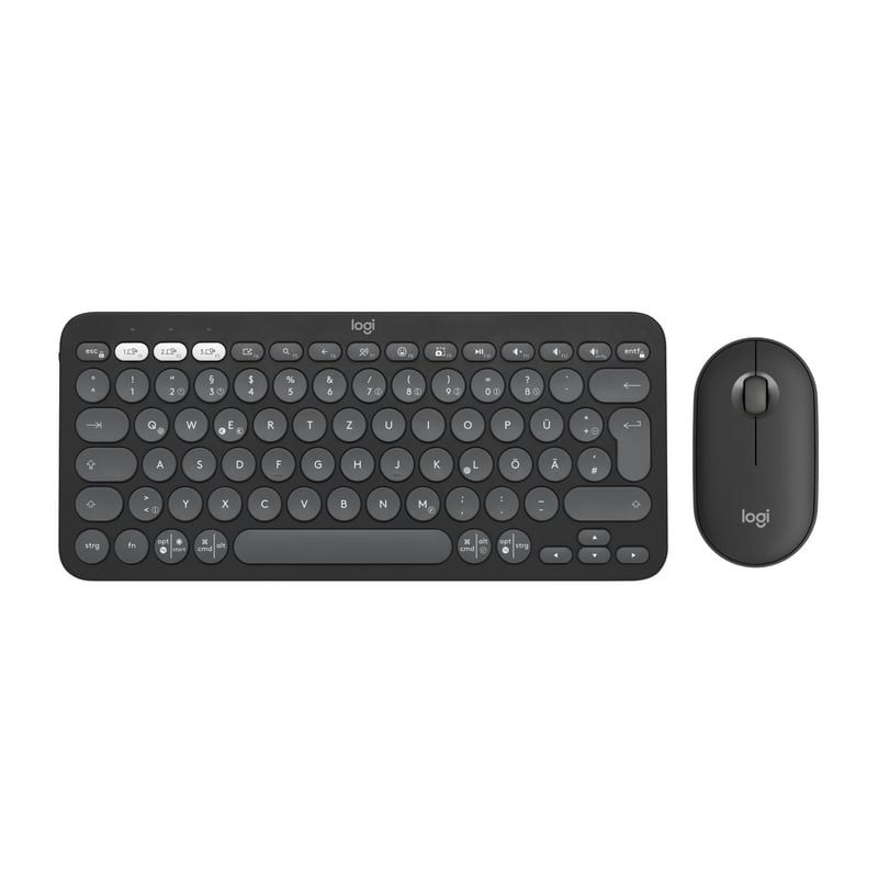 Bezdrôtová súprava klávesnice a myši Logitech Pebble 2 Combo, QWERTZ – biela