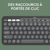 Logitech Pebble Keys 2 K380s AZERTY Francia Billentyűzet Grafitszürke 4